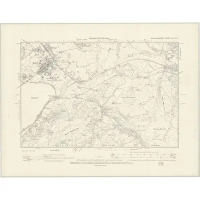 1899 Map of Merionethshire XXII.NE, 1901 Print