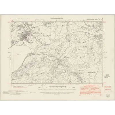 1949 Map of Merionethshire XXII.NE, 1953 Print
