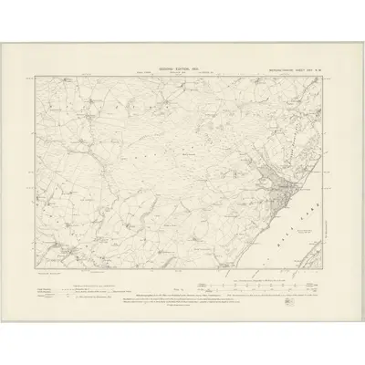 1899 Map of Merionethshire XXII.NW, 1901 Print