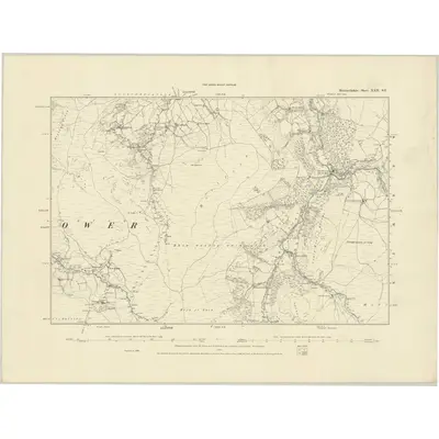 1886 Map of Merionethshire XXII.SE, 1887 Print