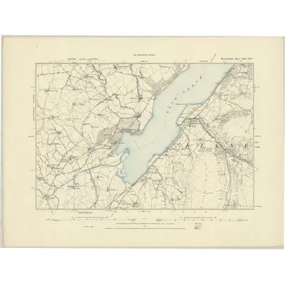 1886 Map of Merionethshire XXII.SW, 1887 Print