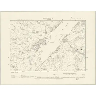 1899 Map of Merionethshire XXII.SW, 1901 Print