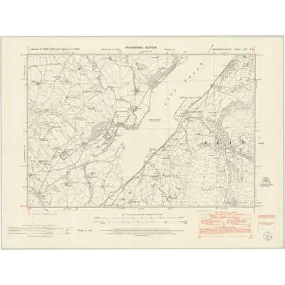 1949 Map of Merionethshire XXII.SW, 1953 Print