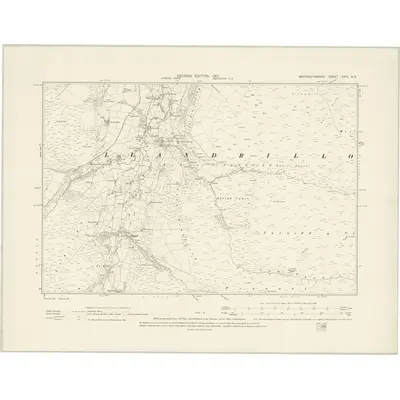 1900 Map of Merionethshire XXIII.NE, 1901 Print