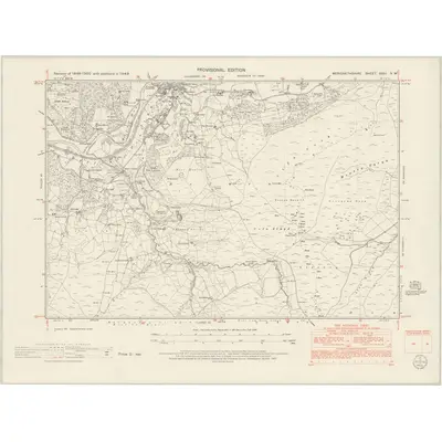 1949 Map of Merionethshire XXIII.NW, 1953 Print