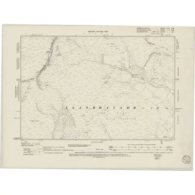 1900 Map of Merionethshire XXIV.SW, 1949 Print