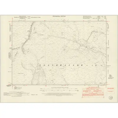 1949 Map of Merionethshire XXIV.SW, 1954 Print