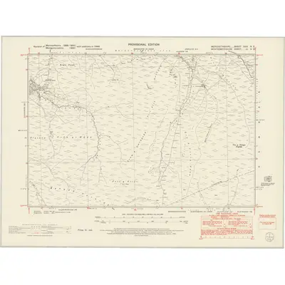 1949 Map of Merionethshire XXIX.NE, 1953 Print