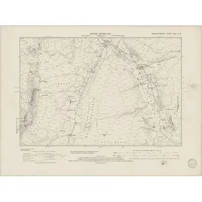 1900 Map of Merionethshire XXIX.SW, 1950 Print