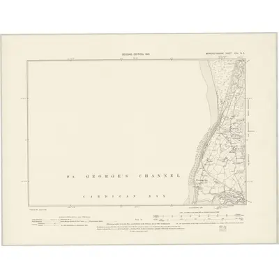 1899 Map of Merionethshire XXV.NE, 1901 Print