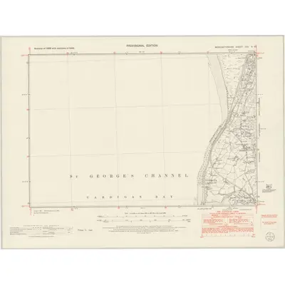 1949 Map of Merionethshire XXV.NE, 1953 Print