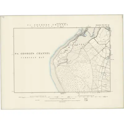 1887 Map of Merionethshire XXV.SE, 1888 Print