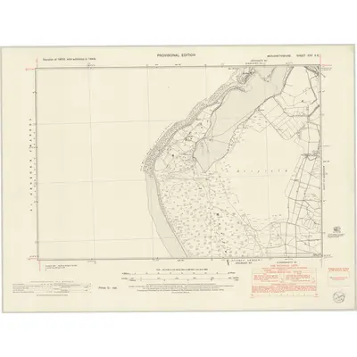 1949 Map of Merionethshire XXV.SE, 1954 Print
