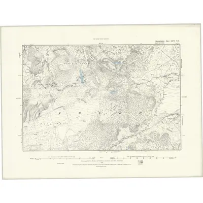 1887 Map of Merionethshire XXVI.NE, 1888 Print