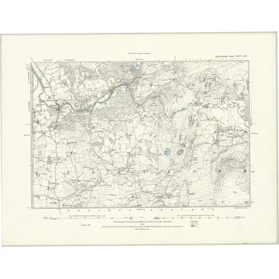 1887 Map of Merionethshire XXVI.SW, 1888 Print