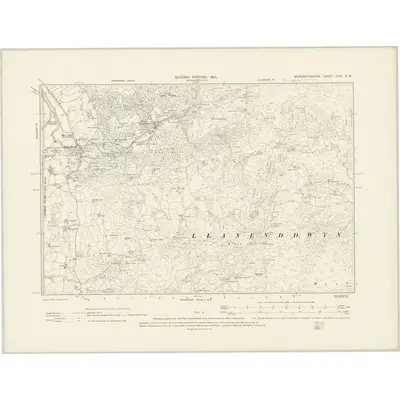 1900 Map of Merionethshire XXVI.SW, 1901 Print