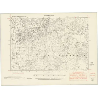 1949 Map of Merionethshire XXVI.SW, 1954 Print