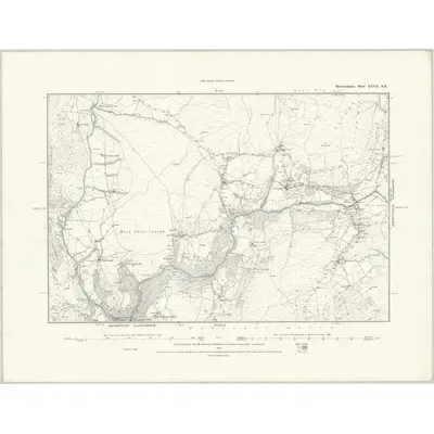 1887 Map of Merionethshire XXVII.NE, 1888 Print