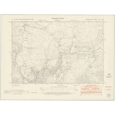 1949 Map of Merionethshire XXVII.NE, 1954 Print