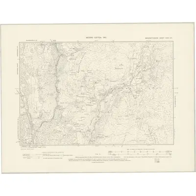 1899 Map of Merionethshire XXVII.SE, 1901 Print