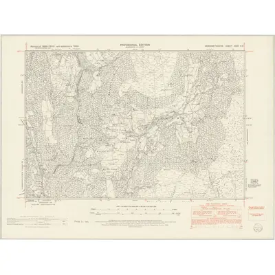 1949 Map of Merionethshire XXVII.SE, 1954 Print