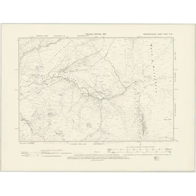 1899 Map of Merionethshire XXVIII.NW, 1901 Print