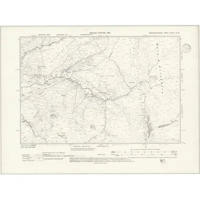 1899 Map of Merionethshire XXVIII.NW, 1939 Print