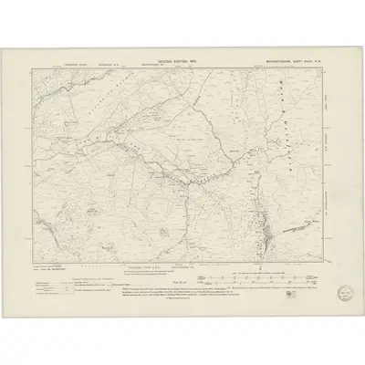 1899 Map of Merionethshire XXVIII.NW, 1949 Print
