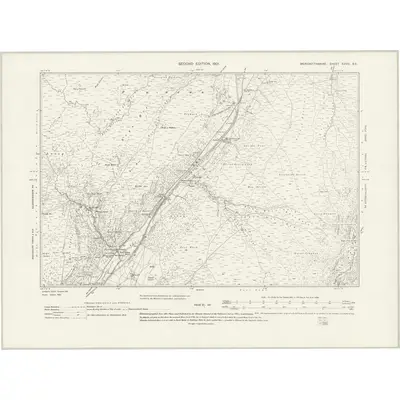 1900 Map of Merionethshire XXVIII.SE, 1931 Print