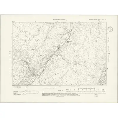 1900 Map of Merionethshire XXVIII.SE, 1939 Print