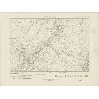 1900 Map of Merionethshire XXVIII.SE, 1948 Print