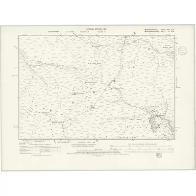 1900 Map of Merionethshire XXX.NW, 1936 Print