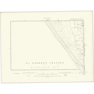 1887 Map of Merionethshire XXXI.NE & XXXI.SE, 1888 Print