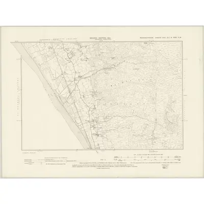 1900 Map of Merionethshire XXXI.SW & XXXII.SW, 1901 Print
