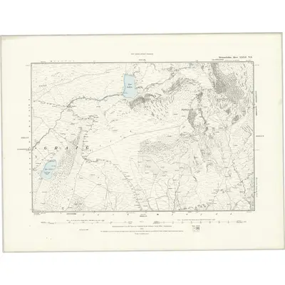 1887 Map of Merionethshire XXXII.NE, 1888 Print
