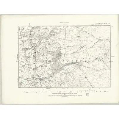 1887 Map of Merionethshire XXXII.NW, 1888 Print