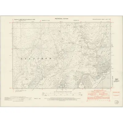 1949 Map of Merionethshire XXXII.SE, 1953 Print