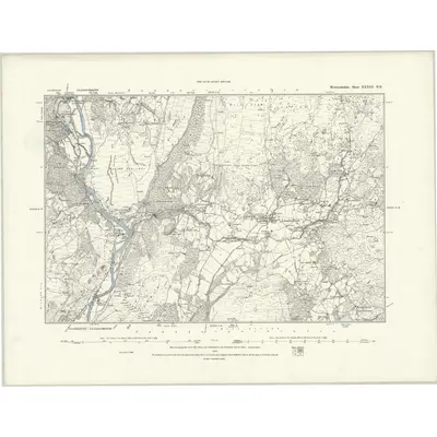 1887 Map of Merionethshire XXXIII.NE, 1888 Print