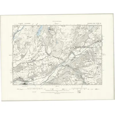1887 Map of Merionethshire XXXIII.SE, 1888 Print