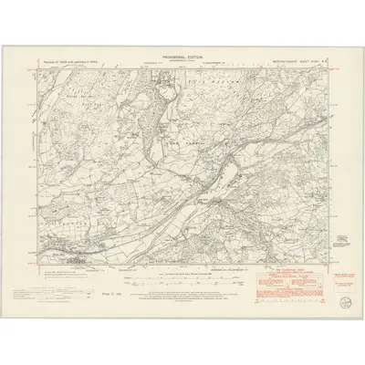1949 Map of Merionethshire XXXIII.SE, 1954 Print
