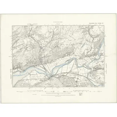 1887 Map of Merionethshire XXXIII.SW, 1888 Print