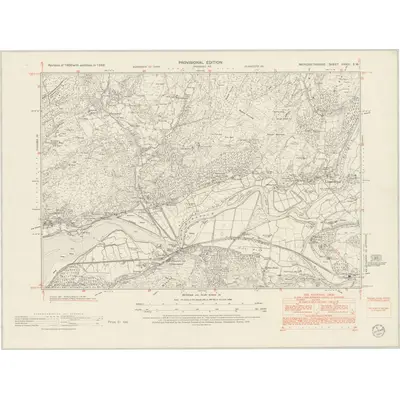 1949 Map of Merionethshire XXXIII.SW, 1954 Print