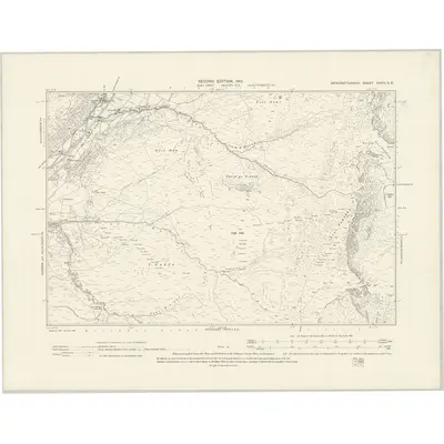 1900 Map of Merionethshire XXXIV.NE, 1901 Print
