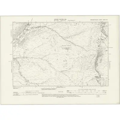 1900 Map of Merionethshire XXXIV.NE, 1931 Print
