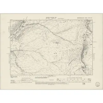 1900 Map of Merionethshire XXXIV.NE, 1949 Print