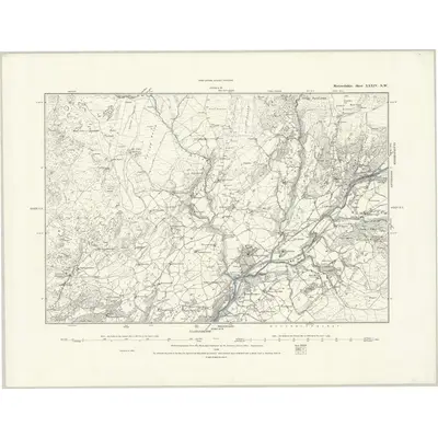 1887 Map of Merionethshire XXXIV.NW, 1888 Print