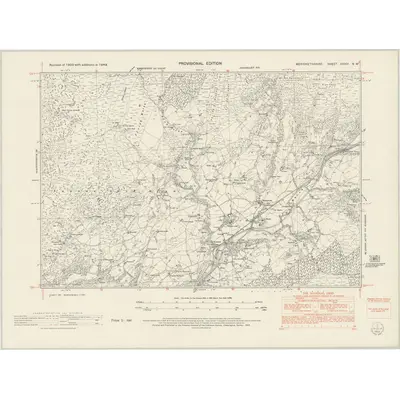 1949 Map of Merionethshire XXXIV.NW, 1953 Print