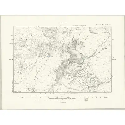 1887 Map of Merionethshire XXXIV.SE, 1888 Print