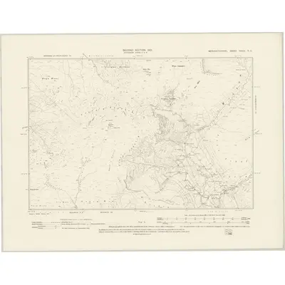 1900 Map of Merionethshire XXXIV.SE, 1901 Print