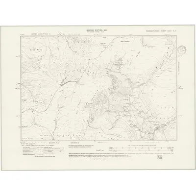 1900 Map of Merionethshire XXXIV.SE, 1939 Print